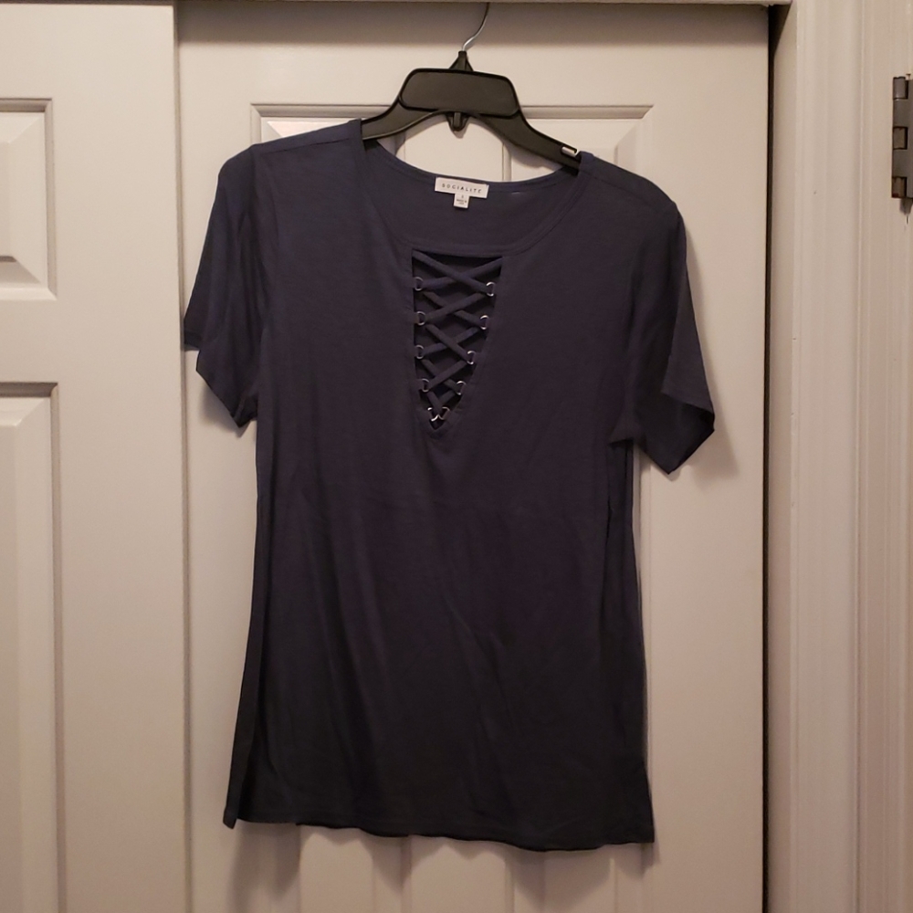 Socialite blue causal tshirt